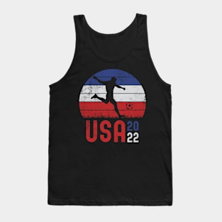 USA Flag American Soccer 2022 Pride Proud Support Squad Tank Top